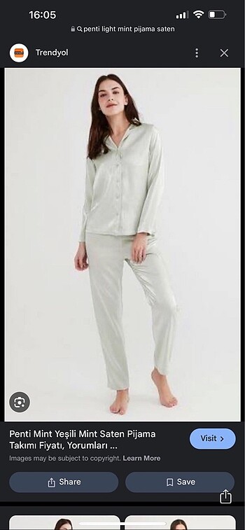 Saten pijama takımı