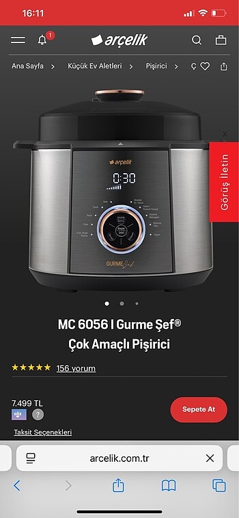 Arçelik pişirici