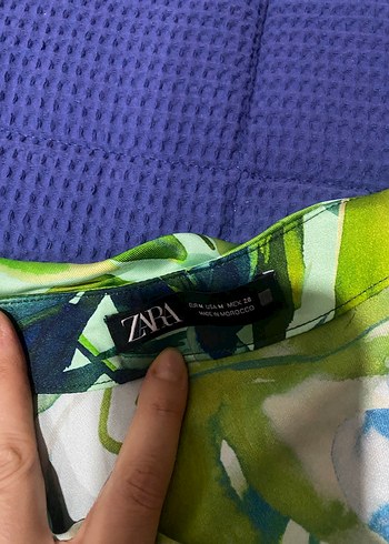 Yeşil Desenli Uzun Midi Etek - Görsel 2