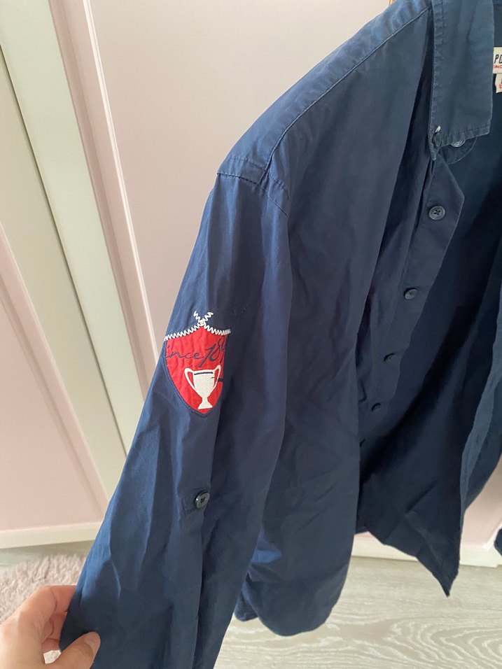 USPA Lacivert Uzun Kollu Erkek Gömlek - Görsel 5