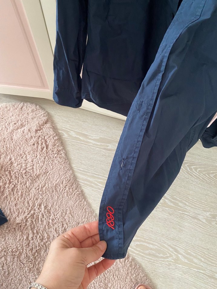 USPA Lacivert Uzun Kollu Erkek Gömlek - Görsel 4