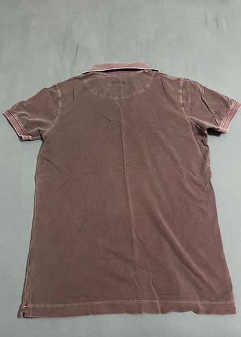 Düğmeli Kahverengi Süet Erkek Polo Tişört - Görsel 3