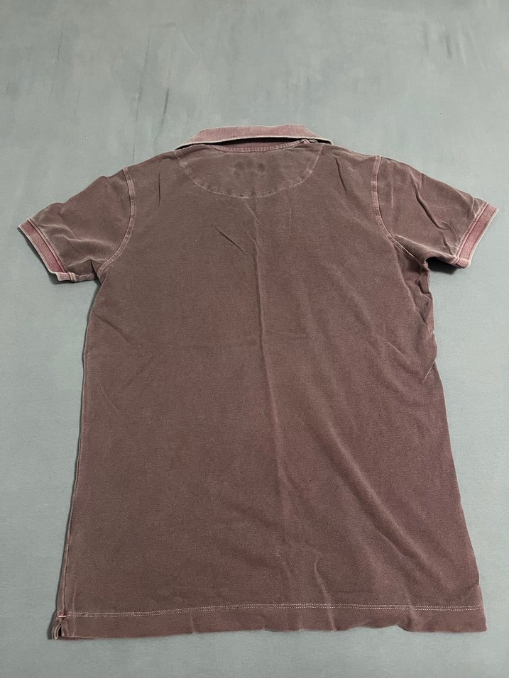 Düğmeli Kahverengi Süet Erkek Polo Tişört - Görsel 3