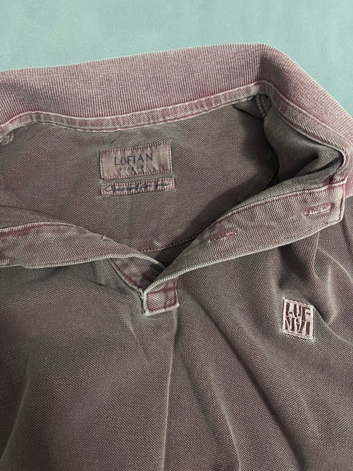 Düğmeli Kahverengi Süet Erkek Polo Tişört - Görsel 2