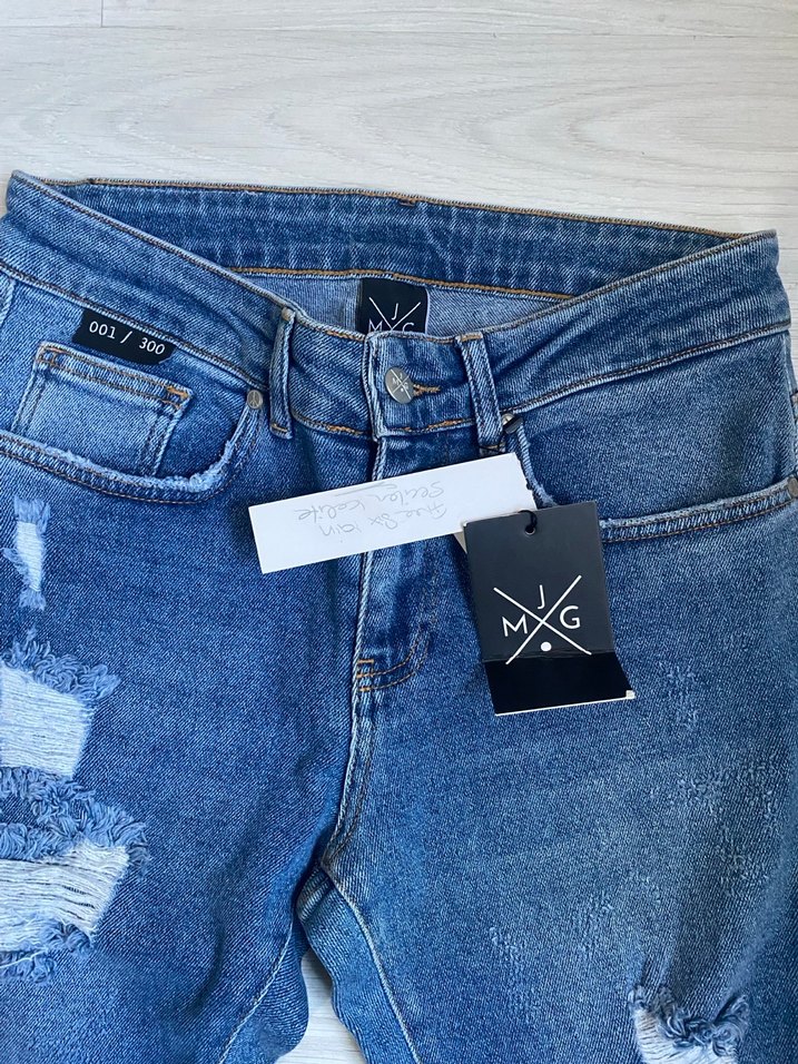 Kadın Koyu Mavi Sıkı Kesim Denim Pantolon - Görsel 3