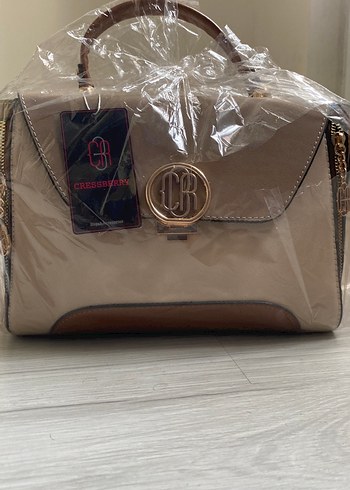 Bej Kadın Deri Tokalı Çanta - Görsel 2