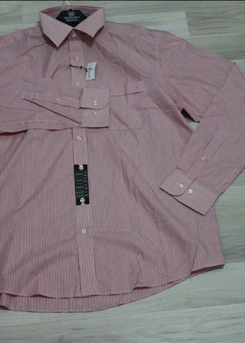 Pembe Düğmeli Uzun Kollu Erkek Gömlek - Görsel 2