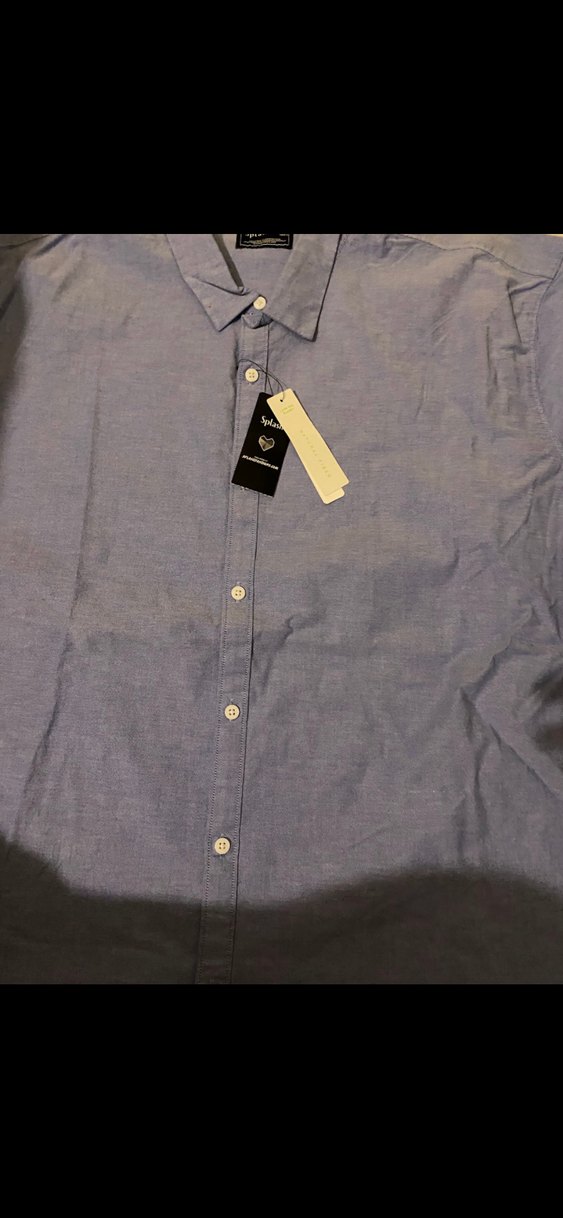 Mavi Kısa Kollu Denim Gömlek - Görsel 4