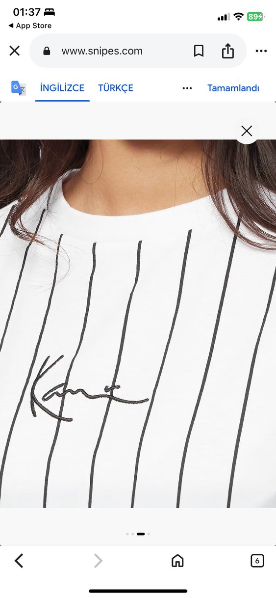 Erkek Beyaz Çizgili Keten Tişört - Görsel 2