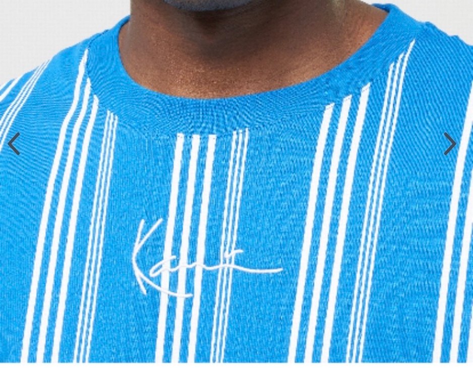 Mavi Çizgili Erkek Tişört - Görsel 3