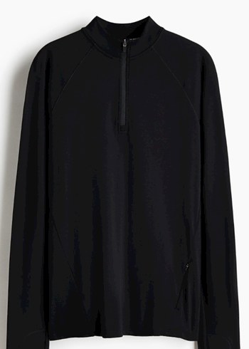 Erkek Siyah Fermuarlı Yarım Balıkçı Sweatshirt - Görsel 2