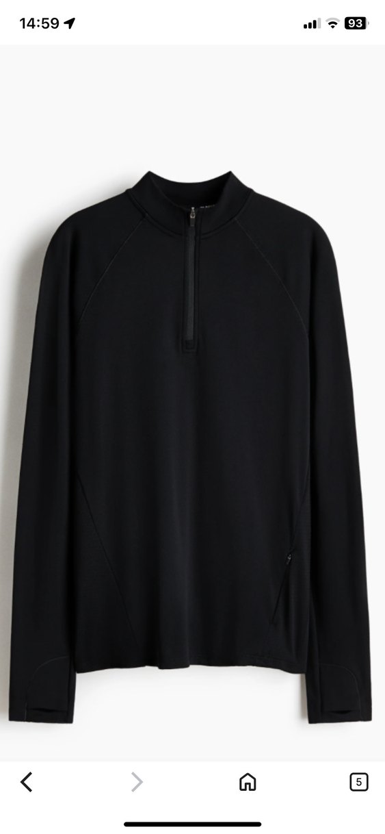 Erkek Siyah Fermuarlı Yarım Balıkçı Sweatshirt - Görsel 2