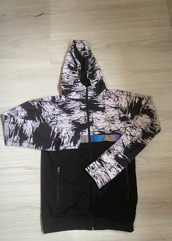 Kapüşonlu Siyah Erkek Çocuk Ceket - Görsel 2