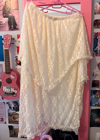 Vivienne Westwood Dantel Detaylı bohem vintage fairy core uzun etek tül