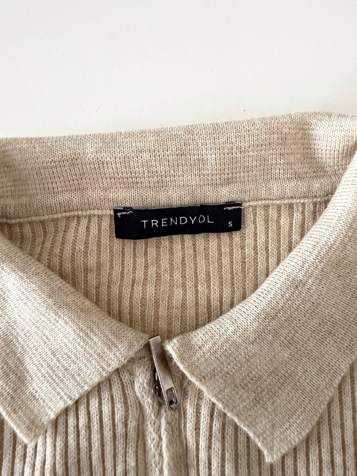 Bej Örme Kadın Triko Kazak - Görsel 2
