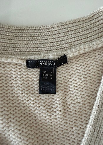 Mango Bej Örgü V-Yaka Kadın Süveter - Görsel 3