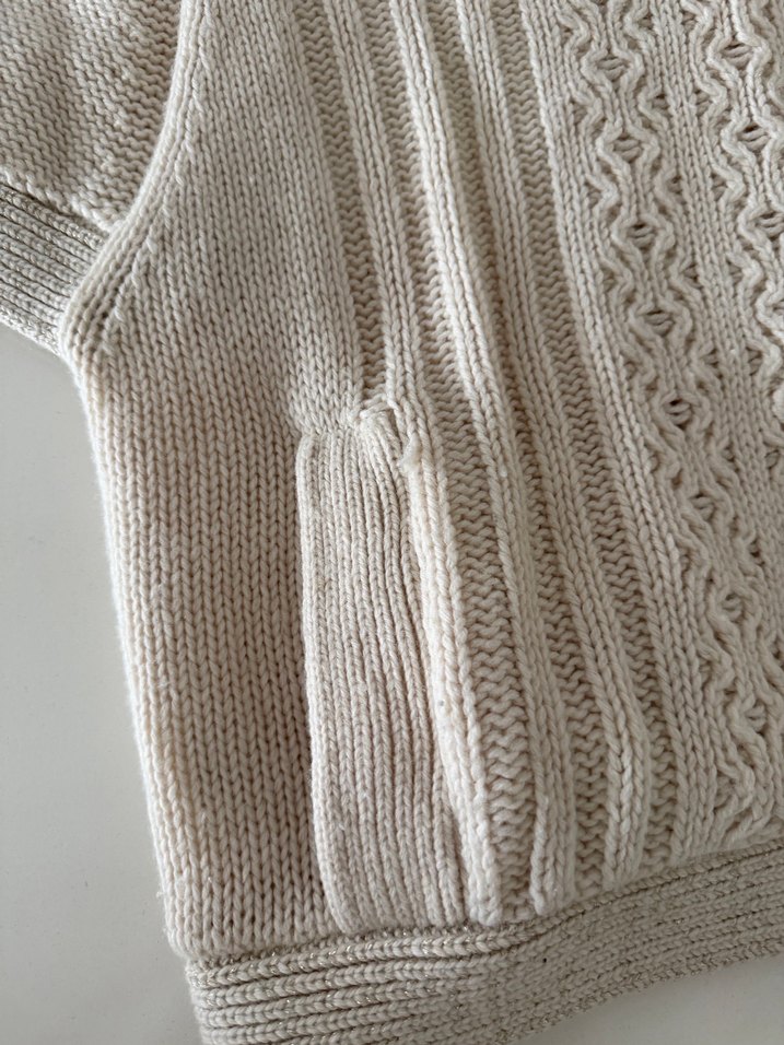 Mango Bej Örgü V-Yaka Kadın Süveter - Görsel 2