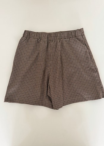 Koton Kadın Kahverengi Pilili Mini Yüksek Bel Şort etek - Görsel 2