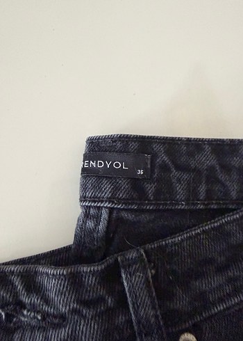 Siyah kargo Kot Pantolon - Görsel 2