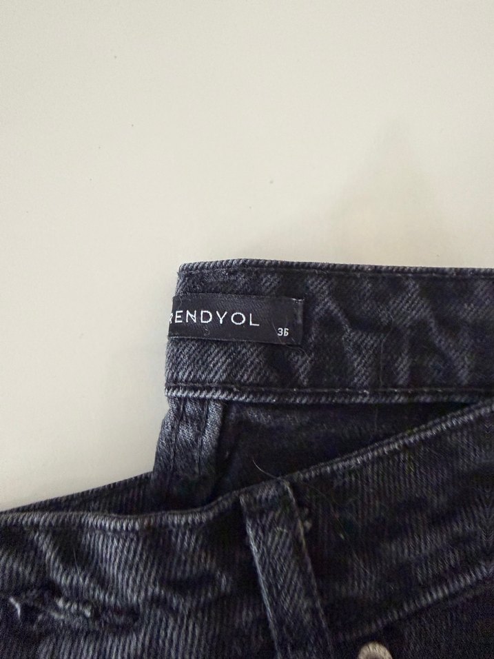 Siyah kargo Kot Pantolon - Görsel 2