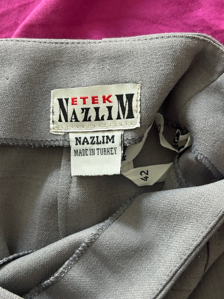 Gri Kemerli Mini Etek - Görsel 3