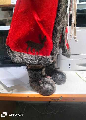 Beden kırmızı Renk Renkli Kırmızı Noel Baba Biblosu