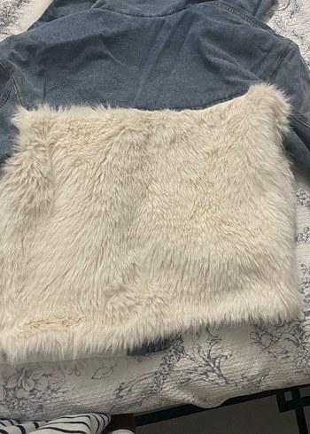 ipekyol Kürk Detaylı Beyaz Denim Ceket