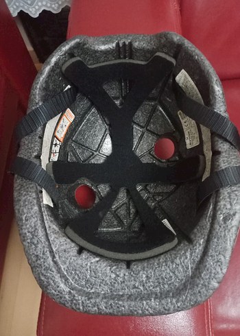 Mavi Baskılı Bisiklet Kaskı Velcro Askılı - Görsel 5