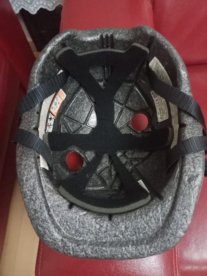 Mavi Baskılı Bisiklet Kaskı Velcro Askılı - Görsel 5