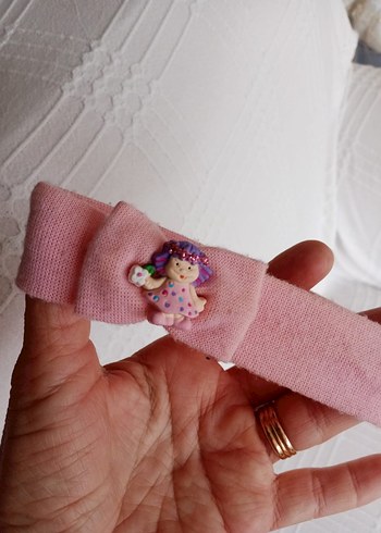 Çiçek ve Dansçı Nakışlı Pembe Çocuk Saç Bantları - Görsel 3