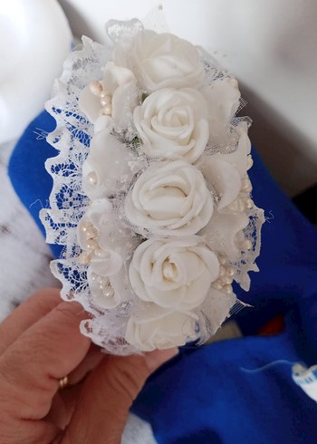 Dantel Detaylı Beyaz Çocuk Taç - Görsel 3