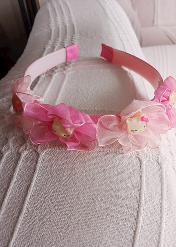 Pembe Çiçekli Kurdeleli Çocuk tacı - Görsel 3