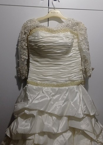 İnci Detaylı Vintage Prenses Gelinlik