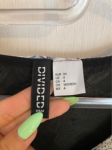 34 Beden H&M desenli elbise