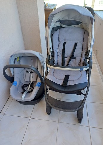 Gri Bebek Arabası ve Oto Koltuğu Seti