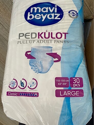 Beyaz pedkulot L Beden