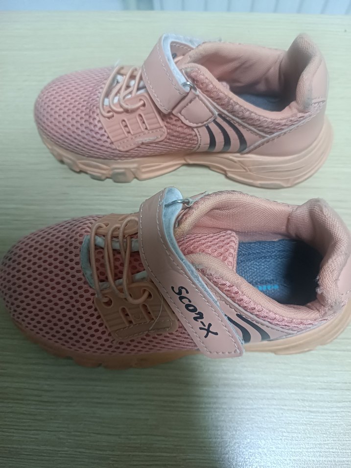 Kız Çocuk Pembe Cırt Cırtlı Spor Ayakkabı - Görsel 3