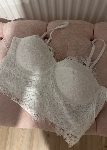 Beyaz Dantel Bohem Bralet