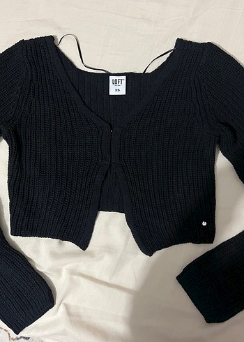 Kadın Siyah Kısa Triko Kazak - Görsel 2