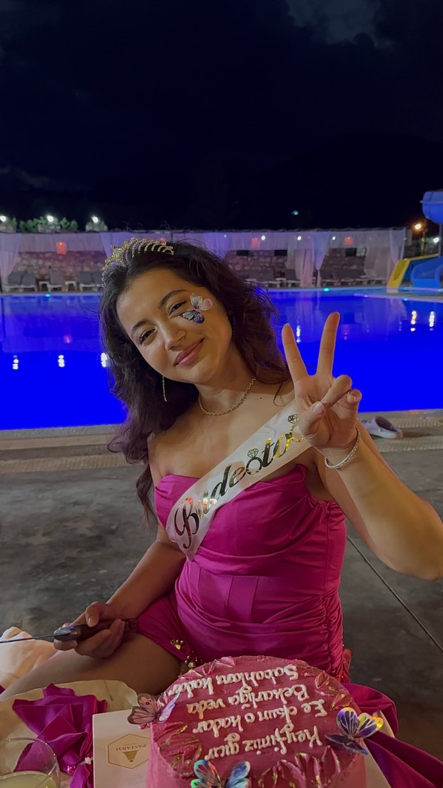 Pembe bride to be elbisesi - Görsel 5