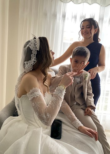 Lacivert tek kol elbise - Görsel 2