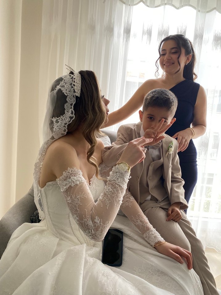 Lacivert tek kol elbise - Görsel 2