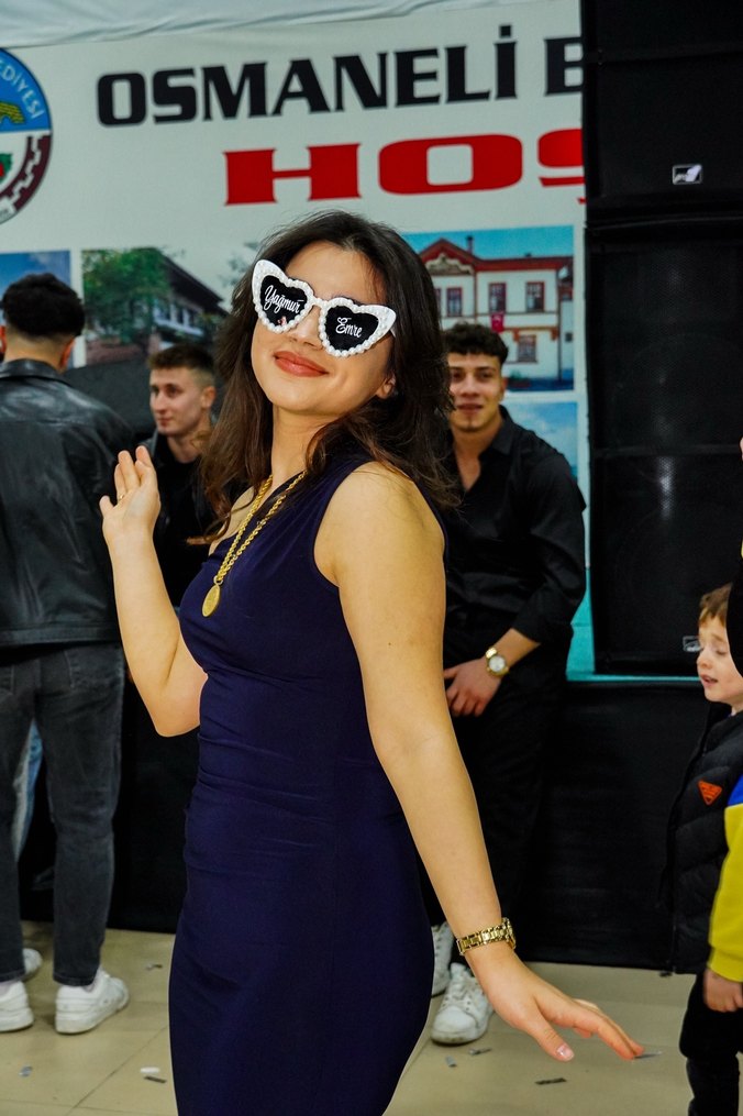 Lacivert tek kol elbise - Görsel 4