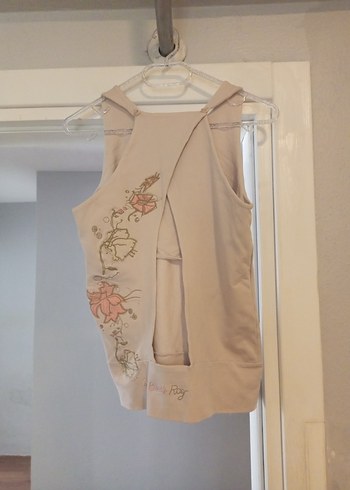 Bej  likralı bluz - Görsel 2