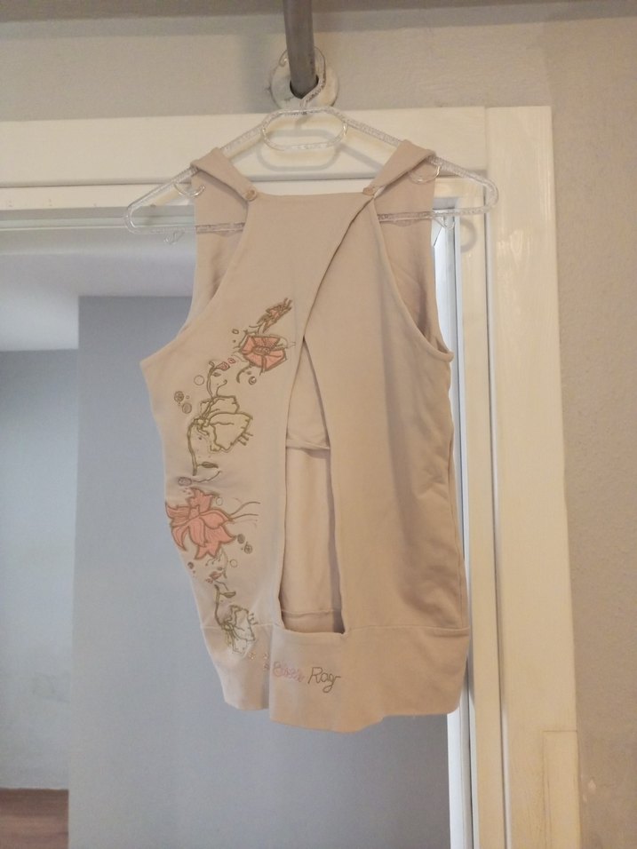 Bej  likralı bluz - Görsel 2