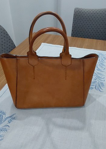  Beden Taba Rengi Gerçek Deri Kadın Çanta