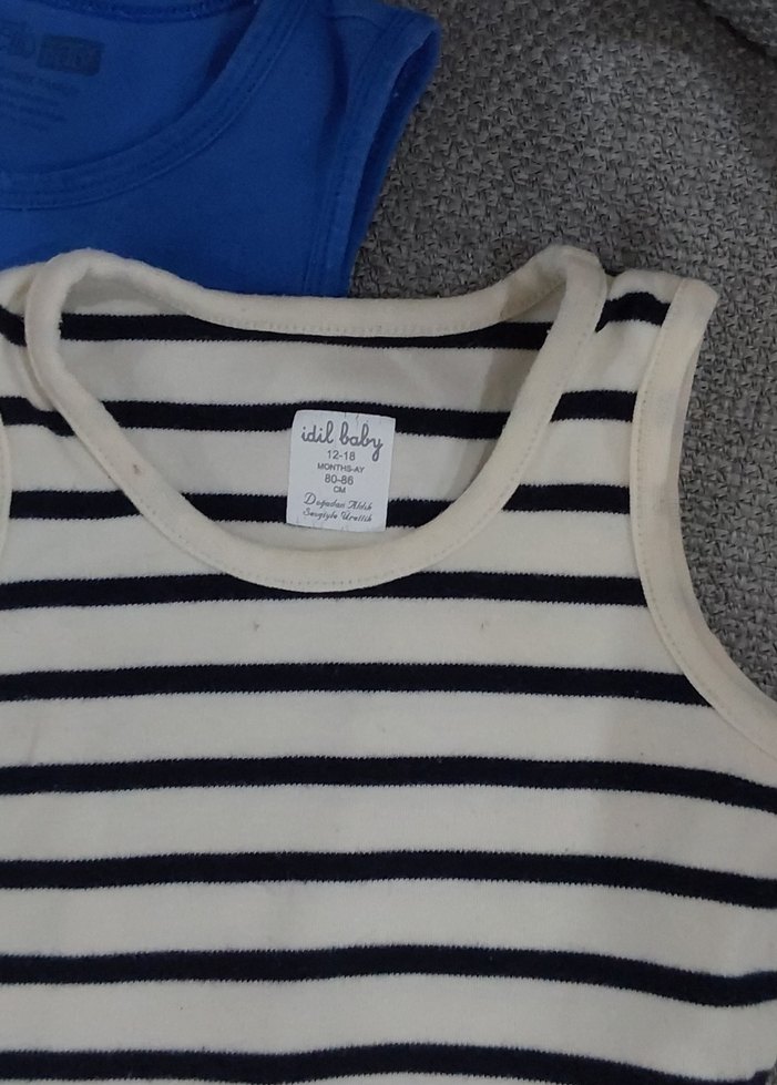 Çizgili Askısız Bebek Çıtçıtlı Body - Görsel 4