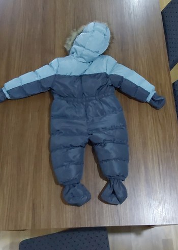 Panço Gri Bebek Erkek Tulum Kürklü Kapüşonlu