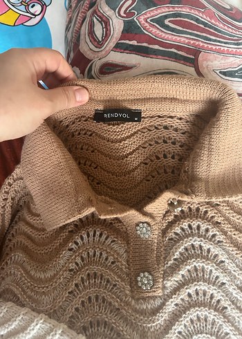 Bohem Midi Örgü Kadın Kazak - Görsel 4