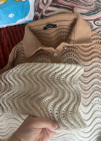 Bohem Midi Örgü Kadın Kazak - Görsel 2